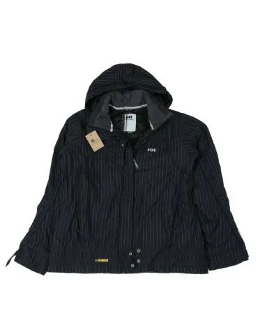 CAZADORA ACOLCHADA HELLY HANSEN MUJER NEGRO RAYAS BLANCAS