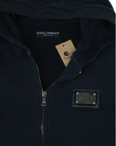 DOLCE & GABBANA SUDADERA CON CREMALLERA HOMBRE NEGRO