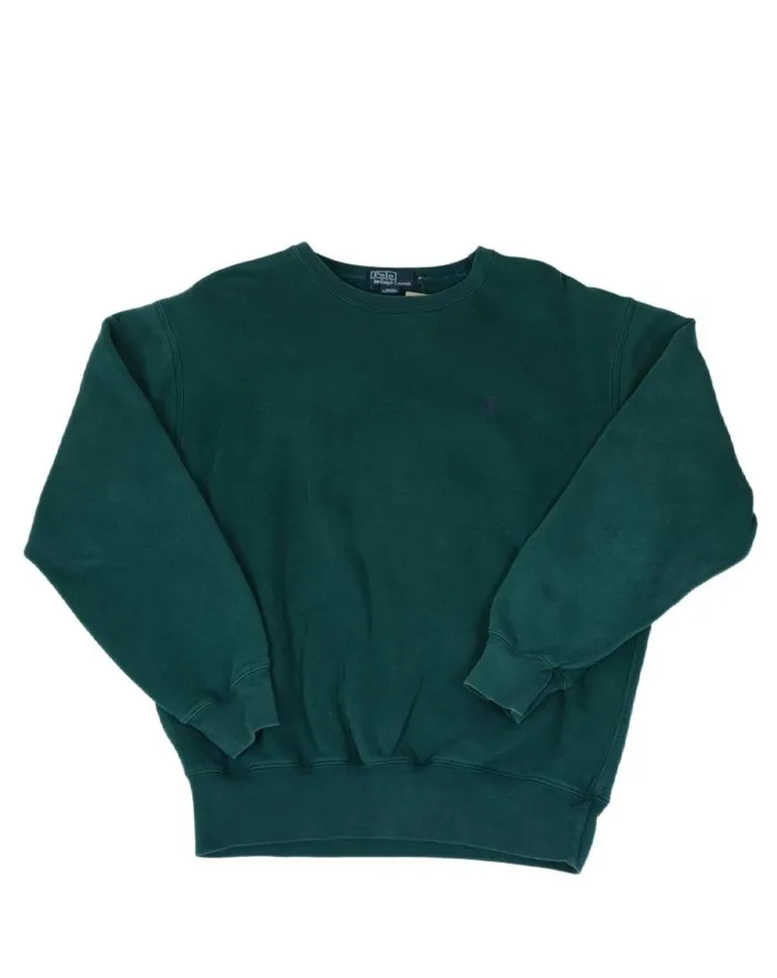 SUDADERA CUELLO REDONDO POLO RALPH LAUREN UNISEX VERDE BOTELLA