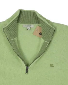 JERSEY CUELLO ALTO CON CREMALLERA LACOSTE HOMBRE VERDE PISTACHO