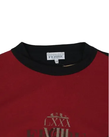 JERSEY GIANFRANCO FERRÉ HOMBRE ROJO BORDÓ