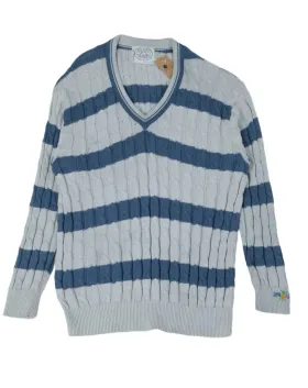 JERSEY DE PUNTO HOMBRE GRIS CLARO Y AZUL