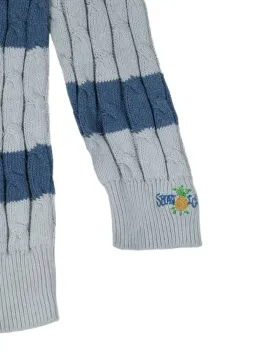 JERSEY DE PUNTO HOMBRE GRIS CLARO Y AZUL