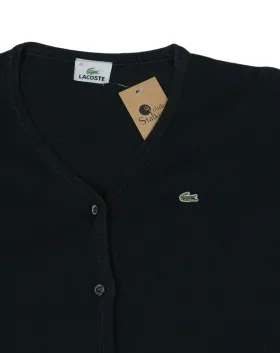 CÁRDIGAN LACOSTE MUJER NEGRO