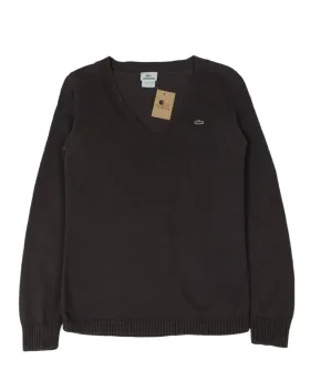 JERSEY CUELLO PICO LACOSTE HOMBRE MARRÓN