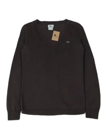 JERSEY CUELLO PICO LACOSTE HOMBRE MARRÓN