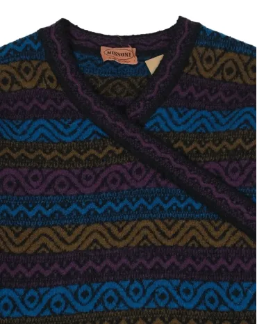 VESTIDO JERSEY MISSONI MUJER AZUL Y MORADO