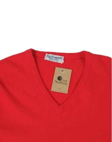 JERSEY CUELLO V BURBERRYS HOMBRE ROJO