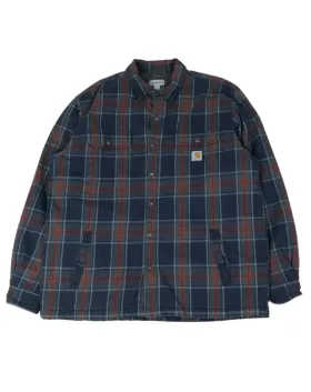 CAMISA-CHAQUETA CARHARTT HOMBRE AZUL MARINO A CUADROS