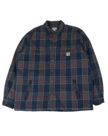 CAMISA-CHAQUETA CARHARTT HOMBRE AZUL MARINO A CUADROS