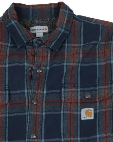 CAMISA-CHAQUETA CARHARTT HOMBRE AZUL MARINO A CUADROS