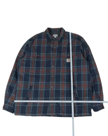 CAMISA-CHAQUETA CARHARTT HOMBRE AZUL MARINO A CUADROS