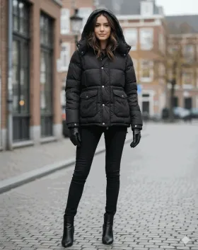 PLUMÍFERO MONCLER MUJER NEGRO