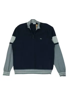 JERSEY LACOSTE HOMBRE AZUL MARINO Y GRIS