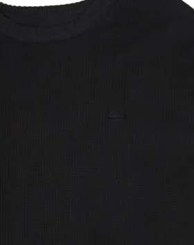 JERSEY CUELLO REDONDO LACOSTE HOMBRE NEGRO