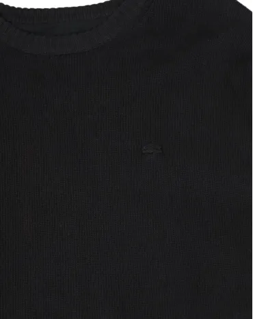 JERSEY CUELLO REDONDO LACOSTE HOMBRE NEGRO
