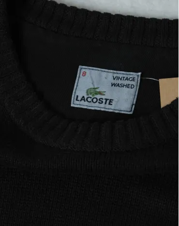 JERSEY CUELLO REDONDO LACOSTE HOMBRE NEGRO