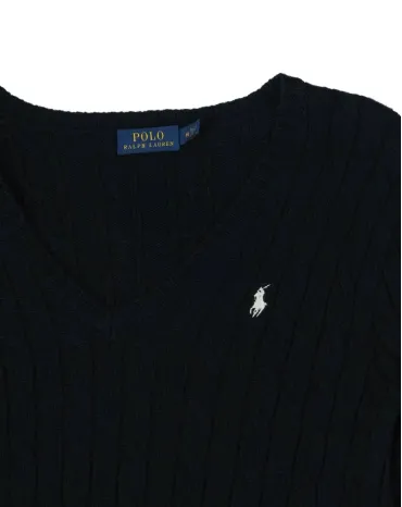 JERSEY CUELLO V POLO RALPH LAUREN MUJER AZUL MARINO