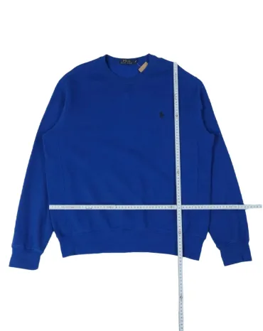 SUDADERA CUELLO REDONDO POLO RALPH LAUREN HOMBRE AZUL COBALTO