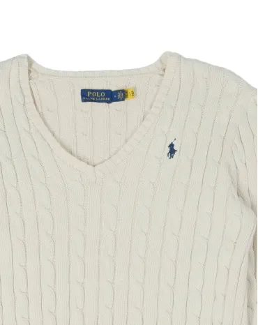 JERSEY PUNTO TRENZA POLO RALPH LAUREN MUJER MARFIL