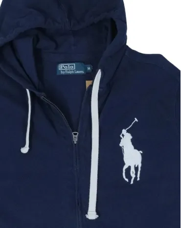 SUDADERA CON CAPUCHA Y CREMALLERA POLO RALPH LAUREN HOMBRE AZUL MARINO