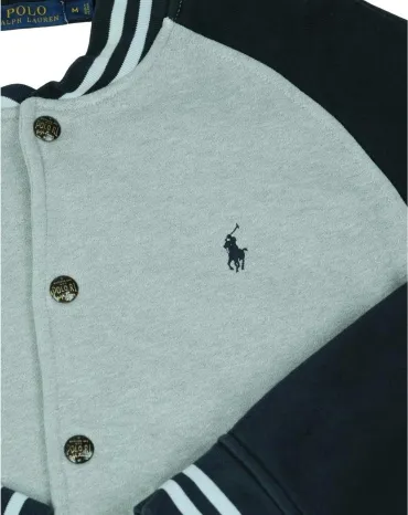 CAZADORA BOMBER POLO RALPH LAUREN HOMBRE GRIS Y AZUL MARINO