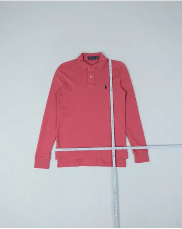 POLO MANGA LARGA POLO RALPH LAUREN HOMBRE ROSA