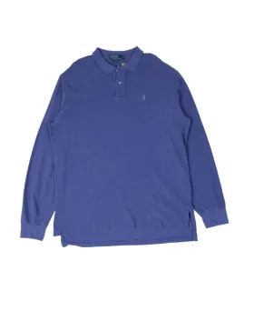 POLO MANGA LARGA RALPH LAUREN HOMBRE AZUL COBALTO