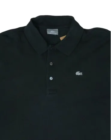POLO MANGA LARGA LACOSTE HOMBRE NEGRO