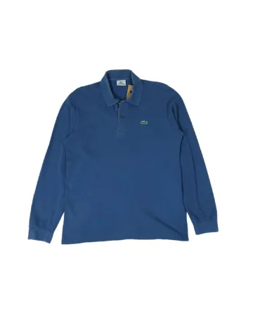 POLO MANGA LARGA LACOSTE HOMBRE AZUL