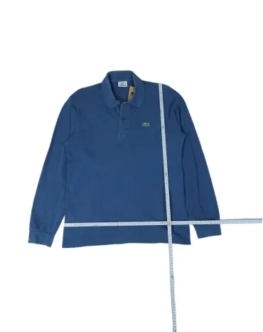 POLO MANGA LARGA LACOSTE HOMBRE AZUL