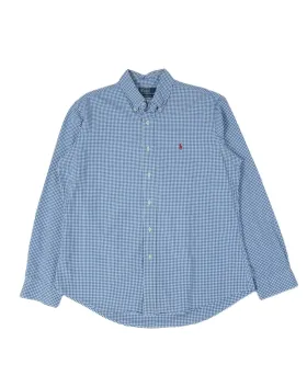 CAMISA DE CUADROS RALPH LAUREN HOMBRE AZUL Y BLANCO