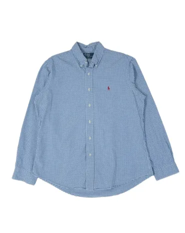 CAMISA DE CUADROS RALPH LAUREN HOMBRE AZUL Y BLANCO