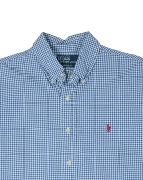 CAMISA DE CUADROS RALPH LAUREN HOMBRE AZUL Y BLANCO