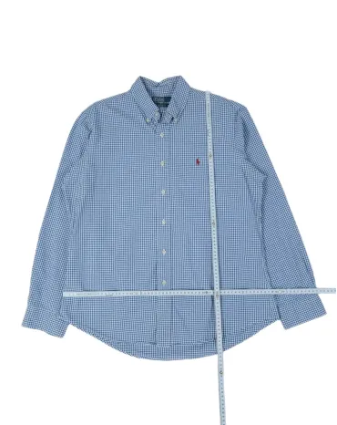 CAMISA DE CUADROS RALPH LAUREN HOMBRE AZUL Y BLANCO