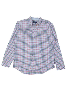 CAMISA RALPH LAUREN HOMBRE BLANCO CON CUADROS MULTICOLOR