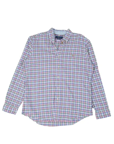 CAMISA RALPH LAUREN HOMBRE BLANCO CON CUADROS MULTICOLOR