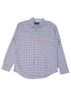 CAMISA RALPH LAUREN HOMBRE BLANCO CON CUADROS MULTICOLOR