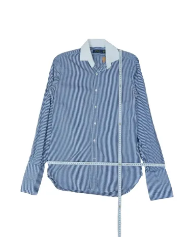 CAMISA POLO RALPH LAUREN HOMBRE AZUL CON RAYAS BLANCAS