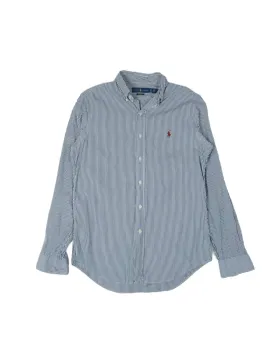 CAMISA RALPH LAUREN HOMBRE AZUL RAYAS BLANCAS