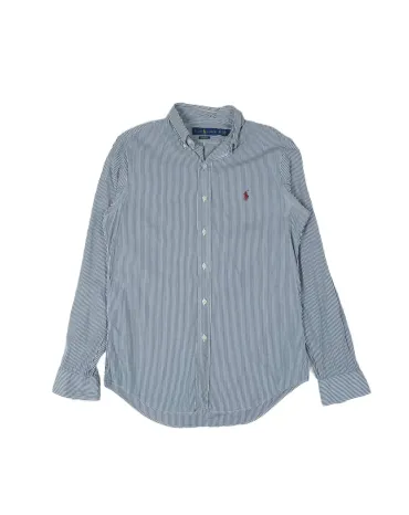 CAMISA RALPH LAUREN HOMBRE AZUL RAYAS BLANCAS