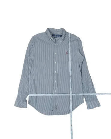 CAMISA RALPH LAUREN HOMBRE AZUL RAYAS BLANCAS