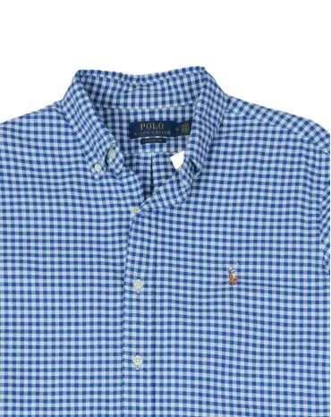 CAMISA POLO RALPH LAUREN HOMBRE AZUL Y BLANCO
