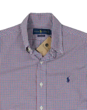 CAMISA RALPH LAUREN HOMBRE AZUL MARINO Y ROJO