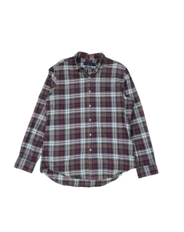 CAMISA RALPH LAUREN HOMBRE BURDEOS Y VERDE A CUADROS