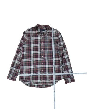 CAMISA RALPH LAUREN HOMBRE BURDEOS Y VERDE A CUADROS