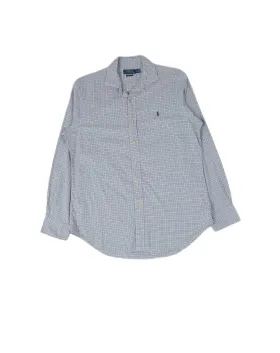 CAMISA POLO RALPH LAUREN HOMBRE BLANCO Y AZUL