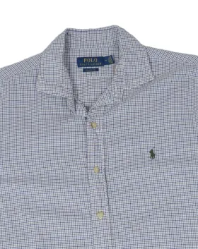 CAMISA POLO RALPH LAUREN HOMBRE BLANCO Y AZUL