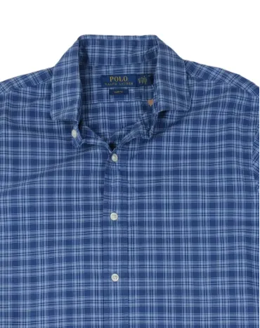 CAMISA POLO RALPH LAUREN HOMBRE AZUL A CUADROS