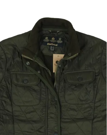 CAZADORA ACOLCHADA BARBOUR MUJER VERDE MILITAR